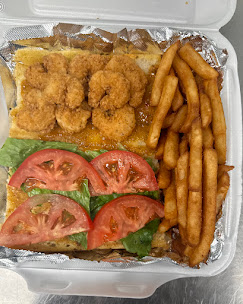 Boiled shrimp platter with Cajun seasoning